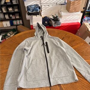 Members Mark Gray Zip-Up Hoodie with Black Accents